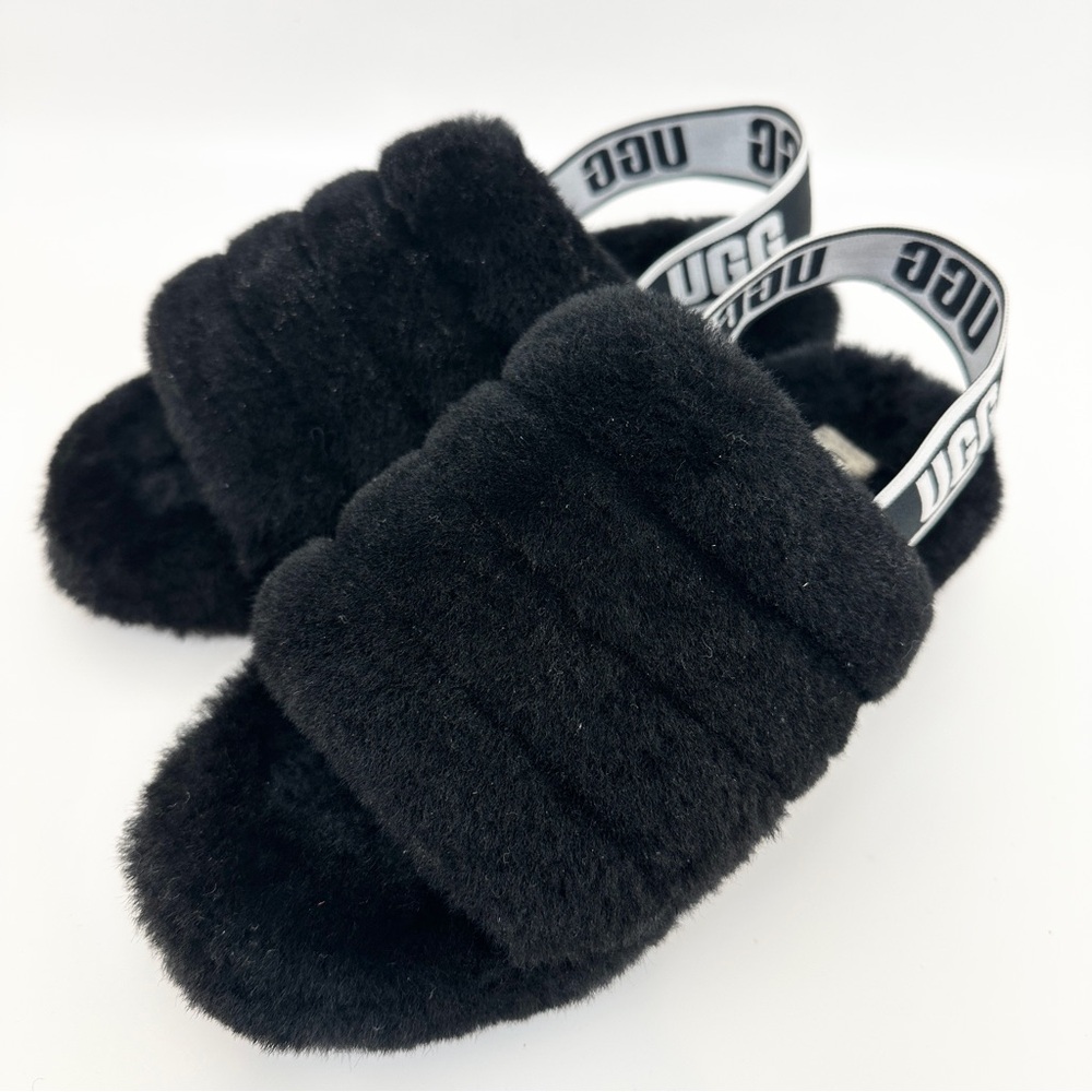 UGG Fluff Yeah Slide Sandal Women’s Size 9 Black - Picture 3 of 6